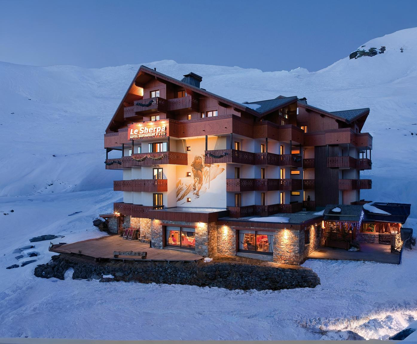 hotel le sherpa, val thorens, équipé de la solution gtb 2.0 de vesta-system